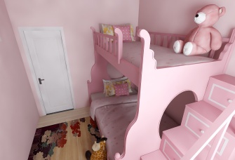 粉色温馨女儿房